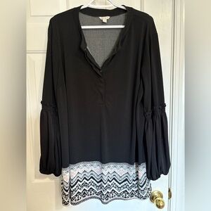 Cato Black and pink detailed  Blouse